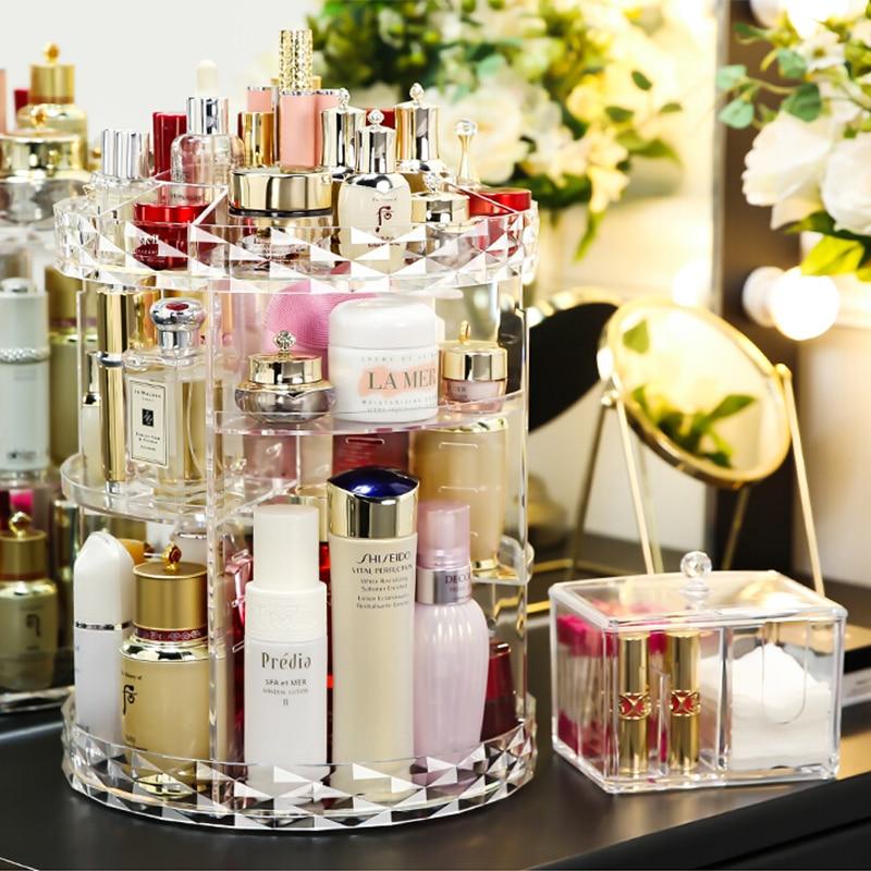 TRANSPARENT ACRYLIC COSMETICS ORGANIZER