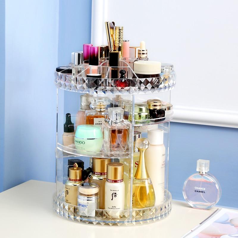 TRANSPARENT ACRYLIC COSMETICS ORGANIZER